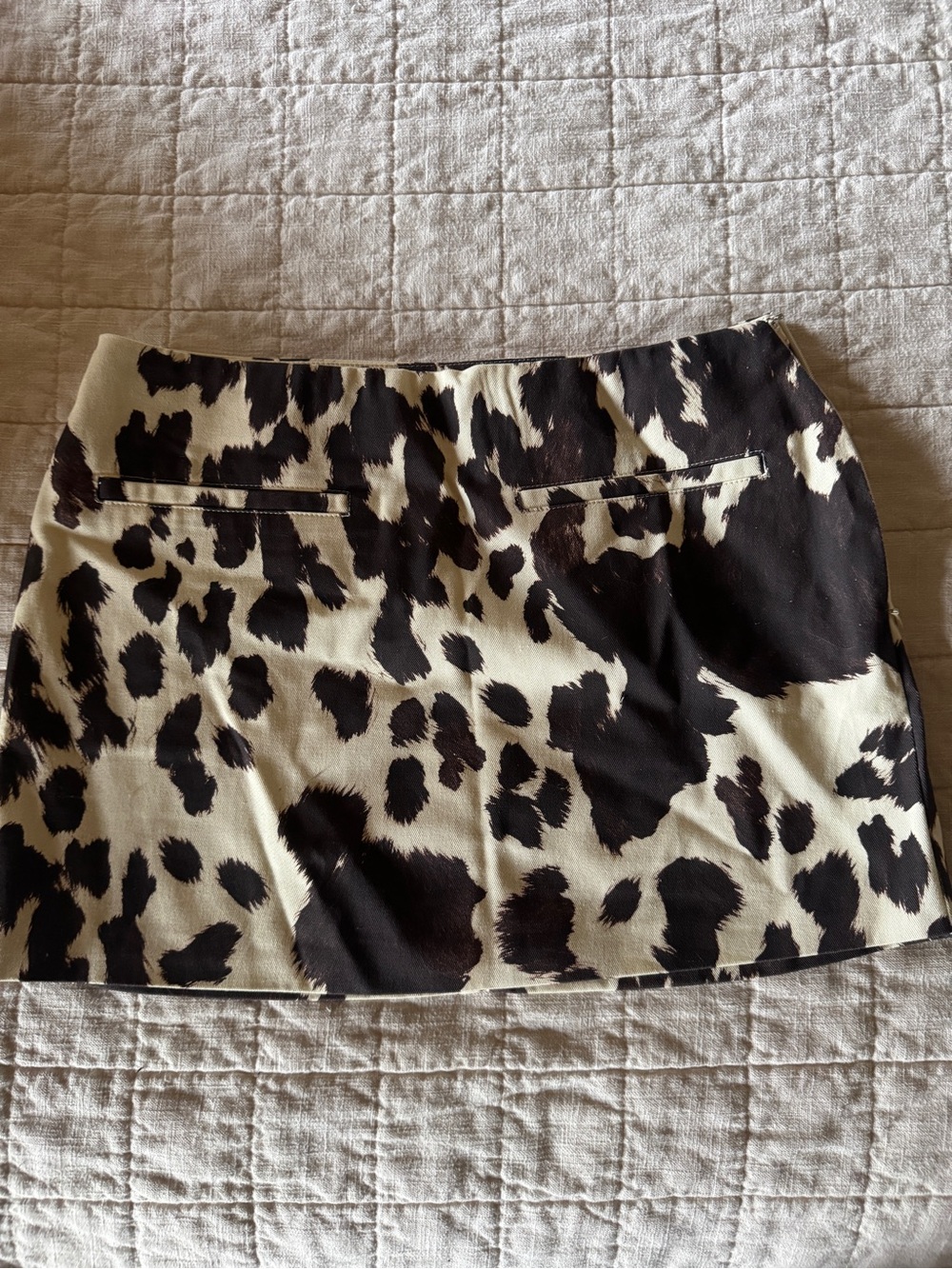 Lulus cow print skirt
